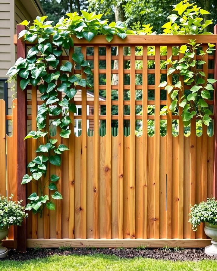 Lattice Top Wood Fence - 25 Wood Fence Ideas