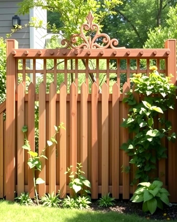 Lattice Topped Wood Fence - 25 Wood Fence Ideas