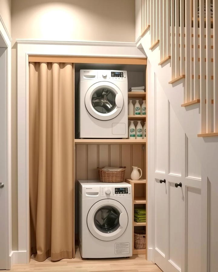 Laundry Station - 25 Under Stair Storage Ideas