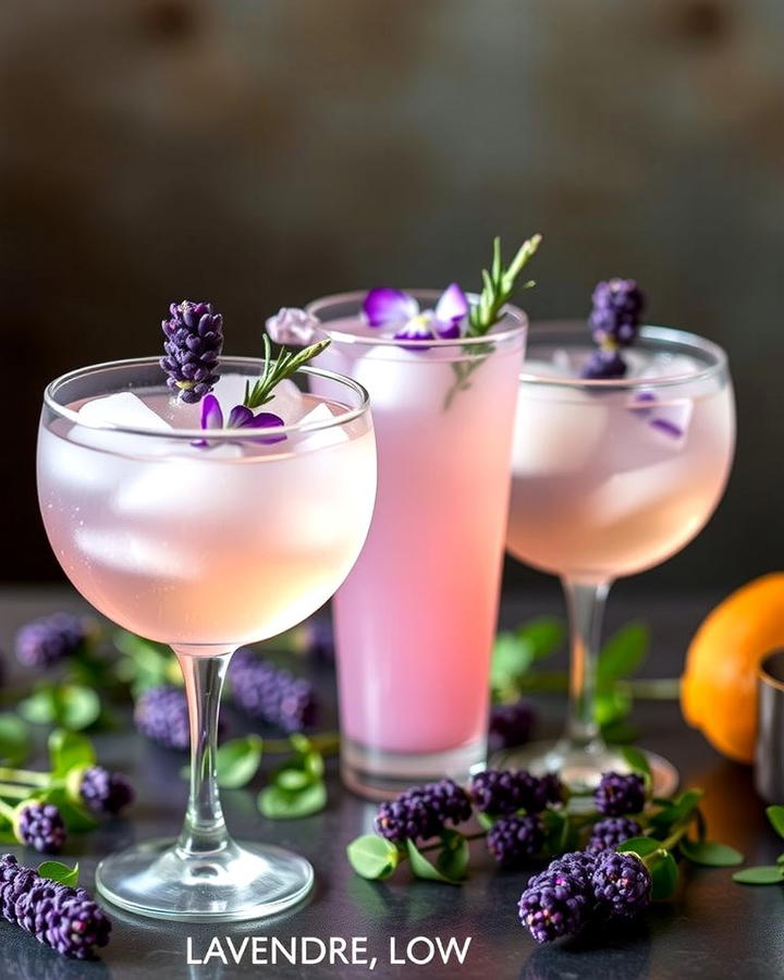 Lavender Infused Signature Cocktails - 30 Purple Wedding Theme Ideas