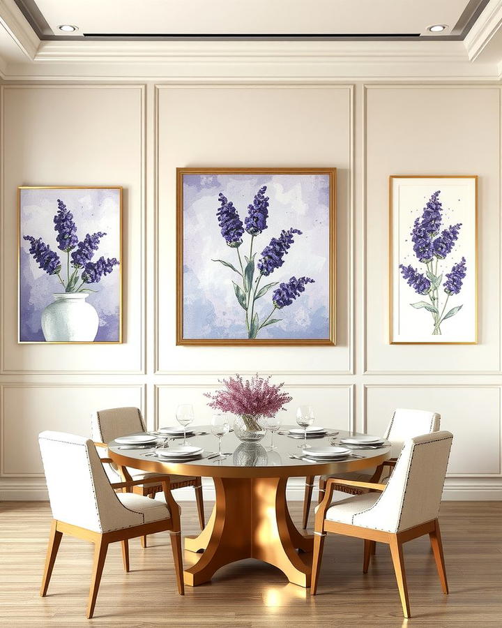 Lavender Inspired Artwork - 25 Purple Dining Room Ideas