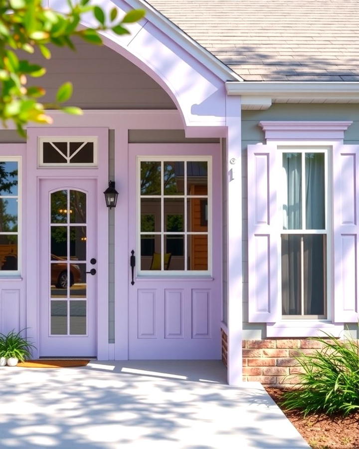 Lavender Trim Accents - 25 Purple House Exterior Ideas