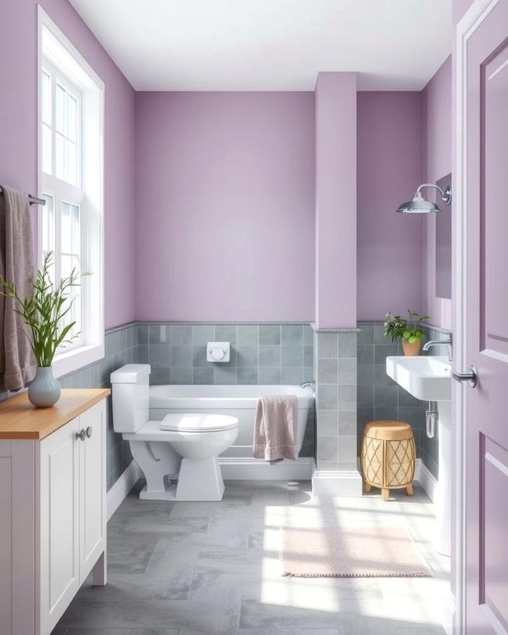 Lavender and Gray Palette - 25 Purple Bathroom Ideas