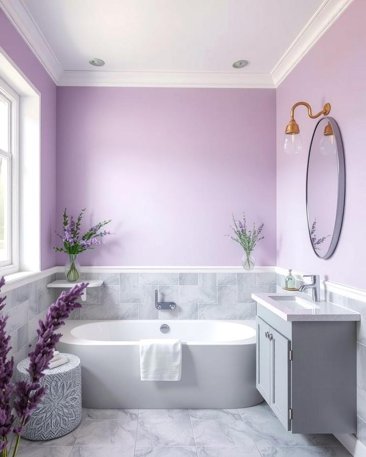 Lavender and Gray Serenity - 25 Purple Bathroom Ideas