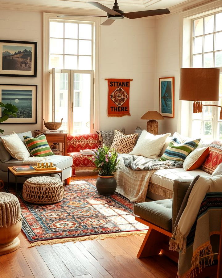 Layer Textiles for a Cozy Ambiance - 30 Bohemian Maximalist Decor Ideas