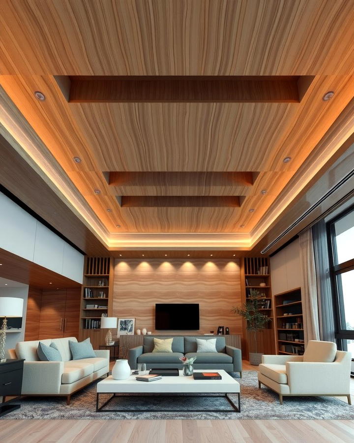 Layered Depth with Multi Level Plywood Ceilings - 25 Plywood Ceiling Ideas