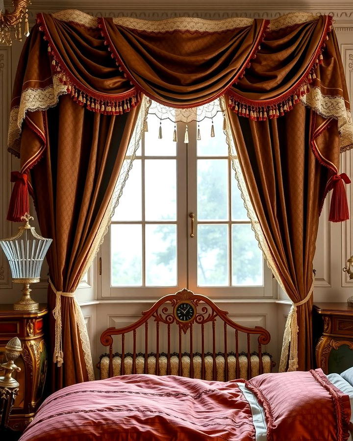 Layered Draperies - 25 Victorian Bedroom Ideas