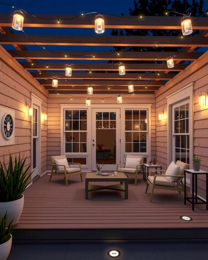 Layered Lighting - 25 Small Deck Ideas