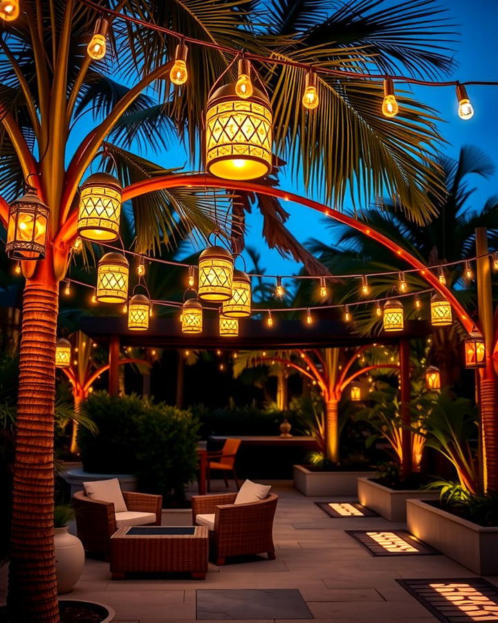 Layered Lighting - 25 Tropical Patio Ideas