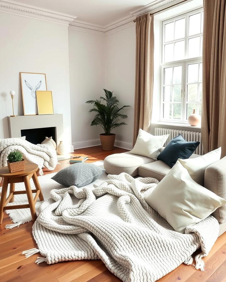 Layered Textiles for Warmth - 25 Scandinavian Interior Design Ideas