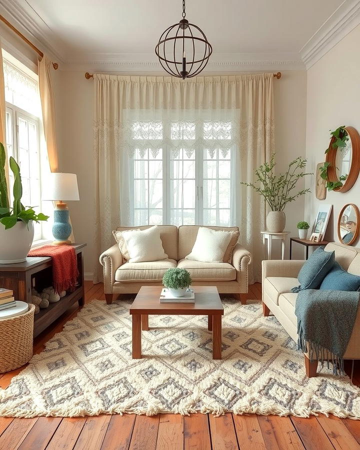 Layered Textures - 25 Shabby-chic Style Living Room Ideas