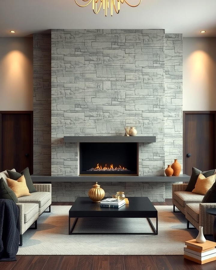 Layered Textures for Depth - 25 Off-center Fireplace Ideas