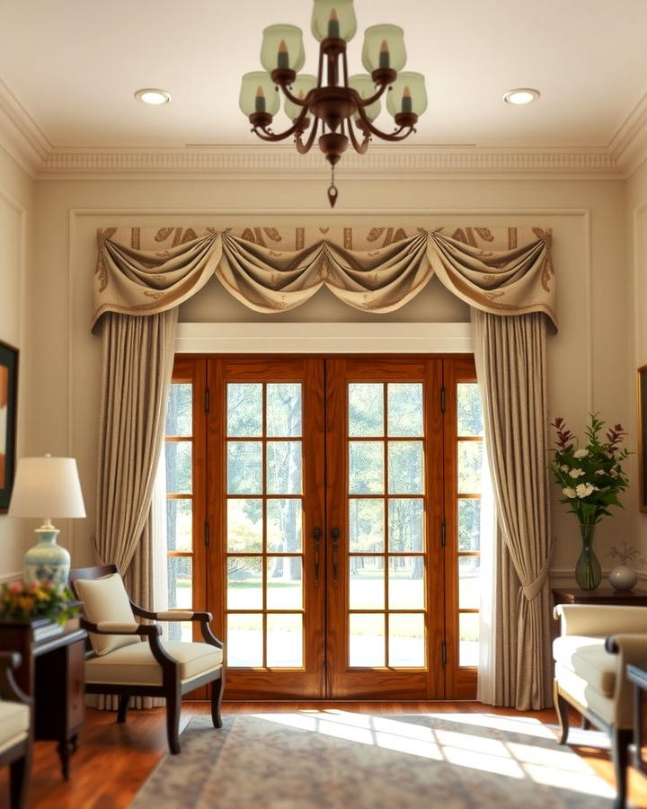 Layered Valances for Added Dimension - 25 Sliding Door Curtain Ideas