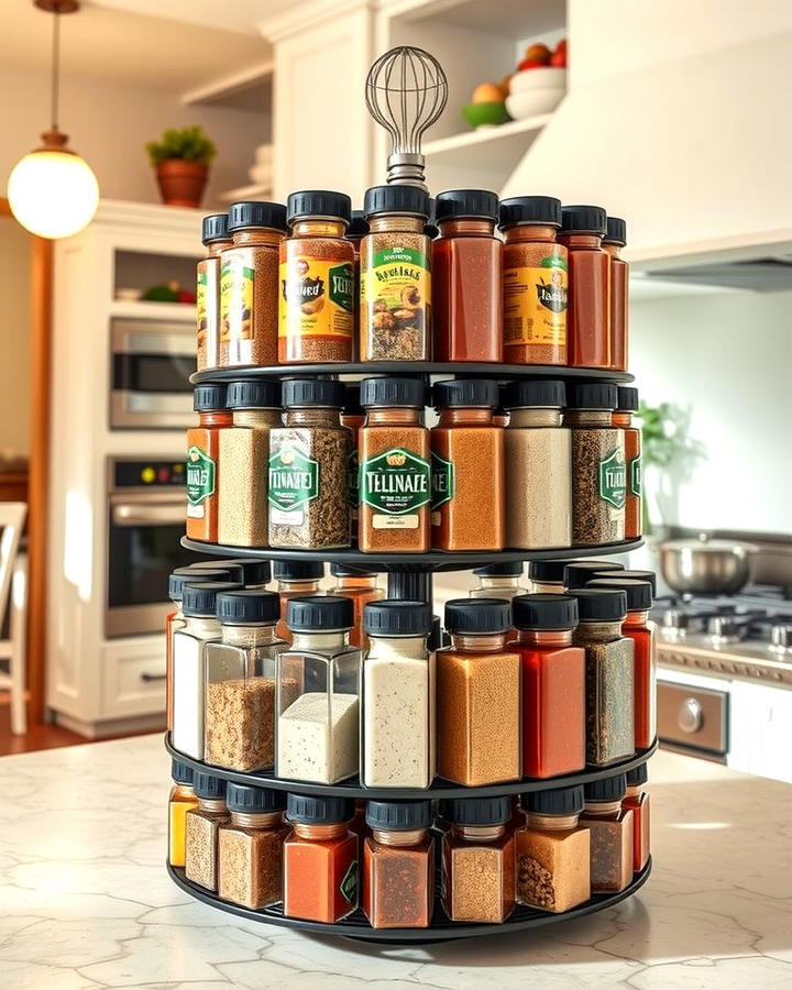 Lazy Susan Spice Rack - 25 Spice Rack Ideas