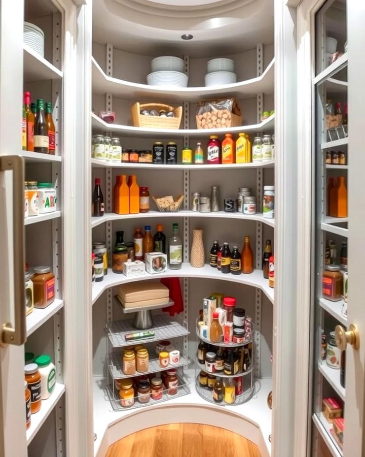 Lazy Susans for Corner Shelves - 25 Open Pantry Ideas