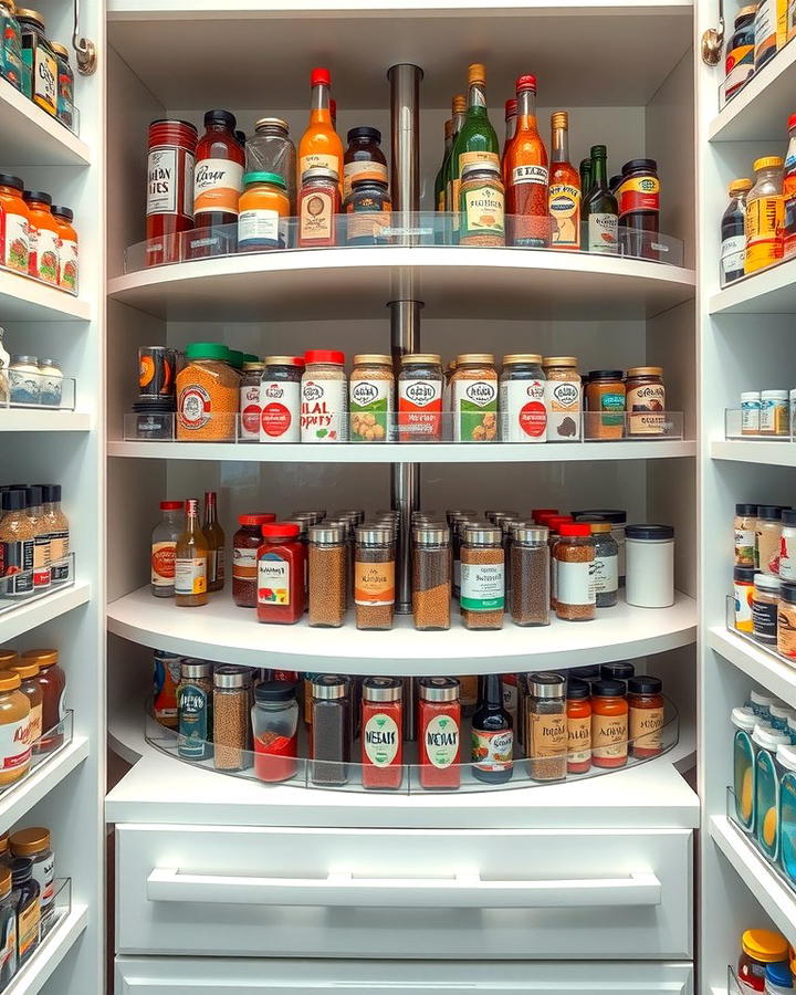 Lazy Susans for Rotating Convenience 2 - 25 Pantry Shelving Ideas