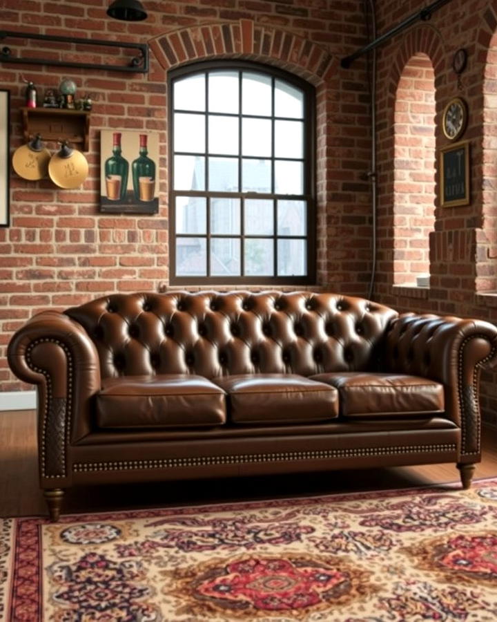 Leather Furniture with Vintage Detailing - 25 Steampunk Interior Design Ideas