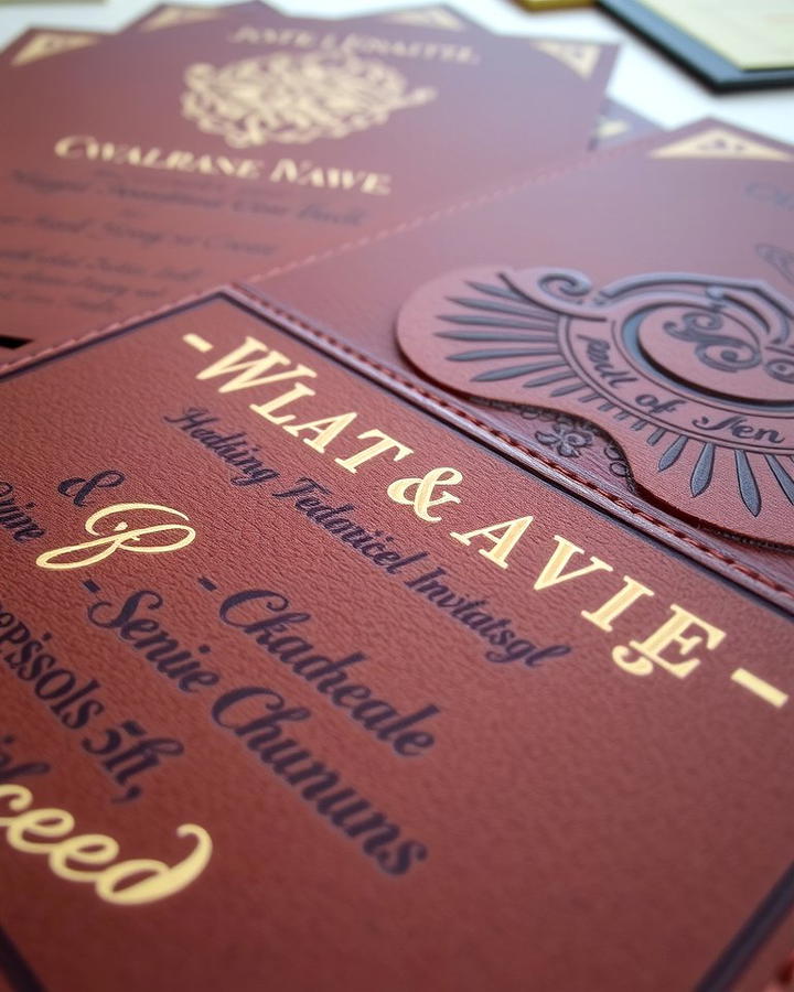 Leather Inspired Invitations - 25 Western Wedding Ideas