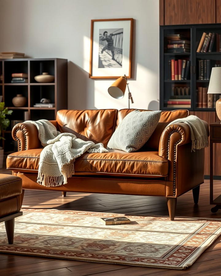 Leather Loveseat - 30 Living Room Furniture Ideas