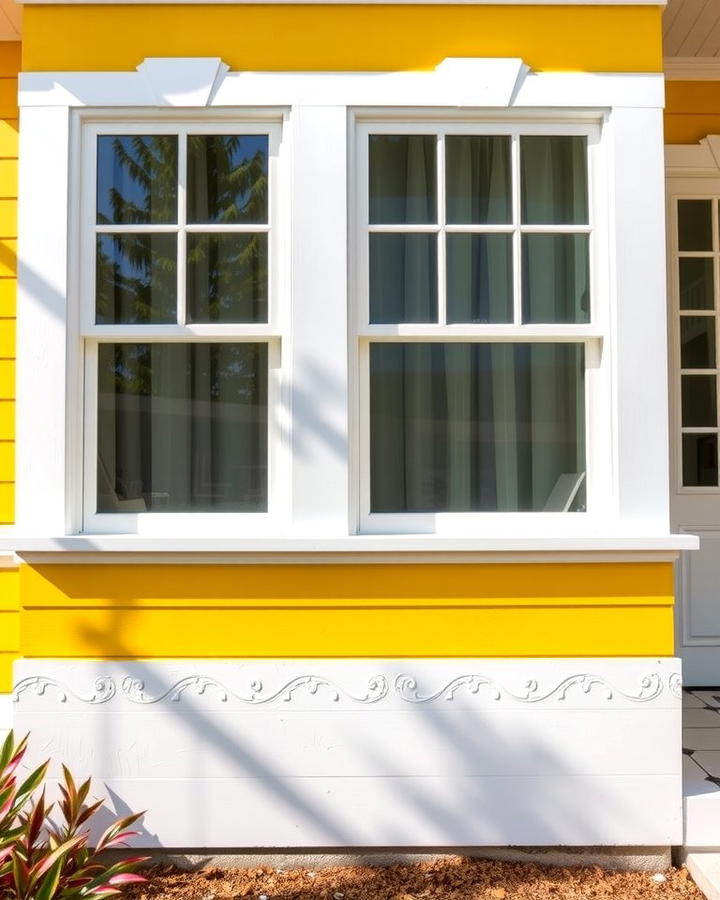 Lemon Yellow with White Trim - 25 Yellow Exterior Home Ideas