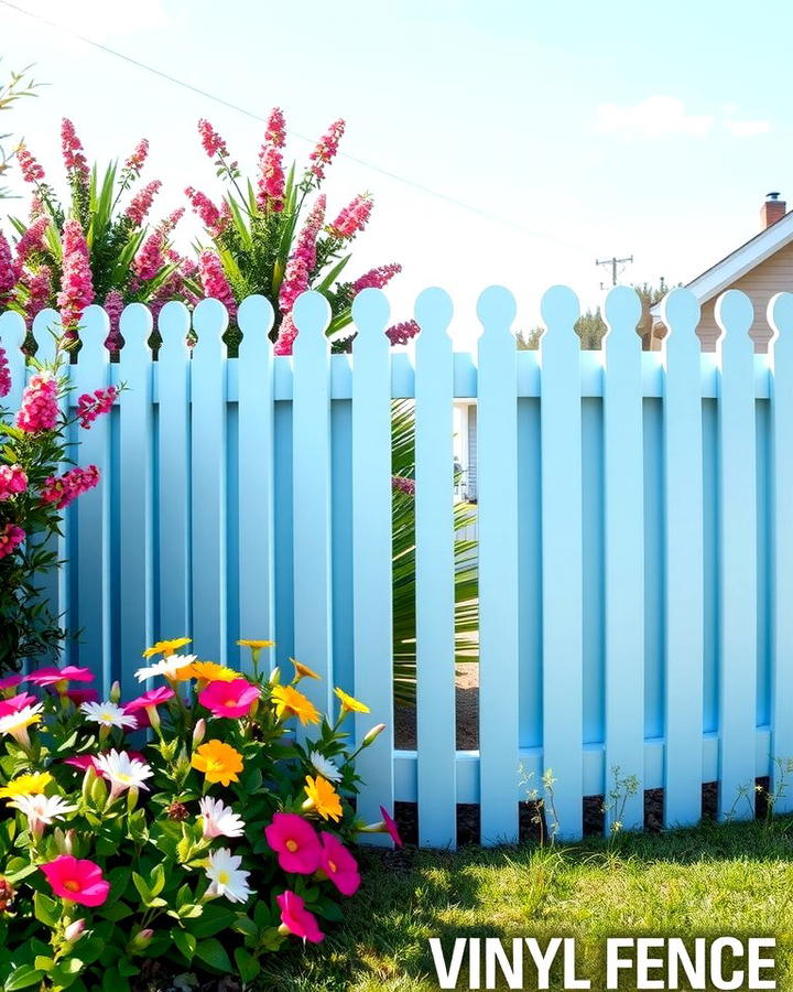 Light Blue Vinyl Fence - 25 Vinyl Fence Colors