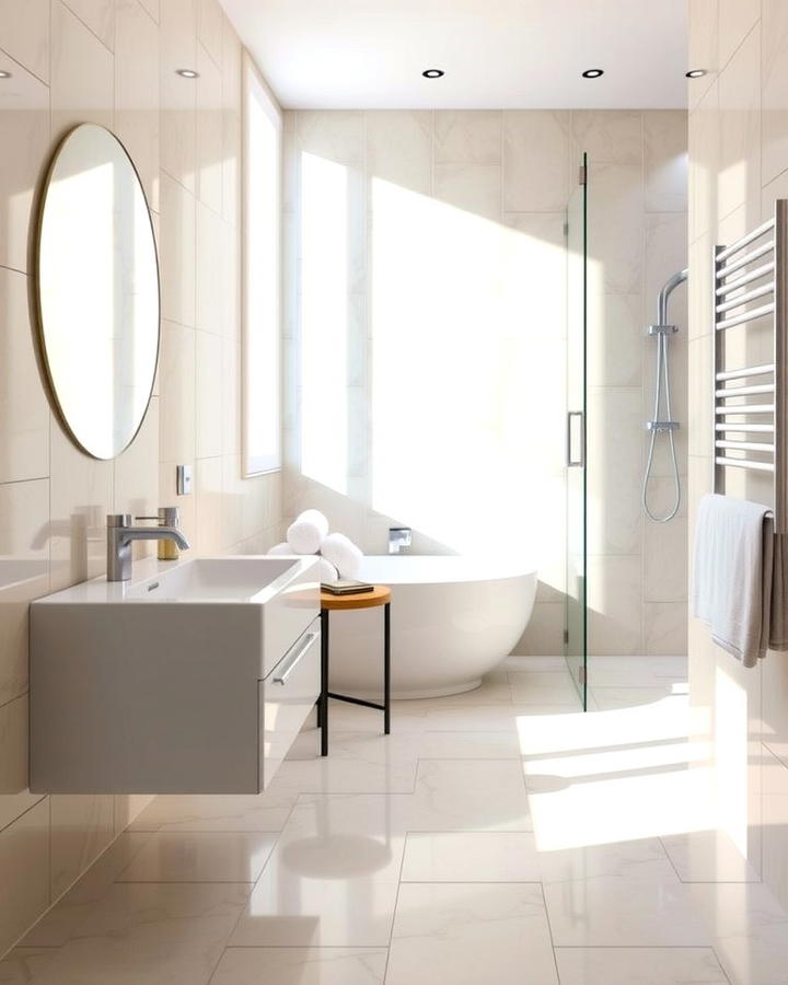 Light Colored Tiles - 25 Small Ensuite Design Ideas