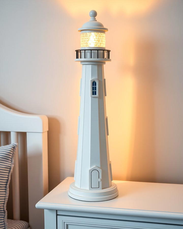 Lighthouse Table Lamp - 25 Nautical Nursery Ideas