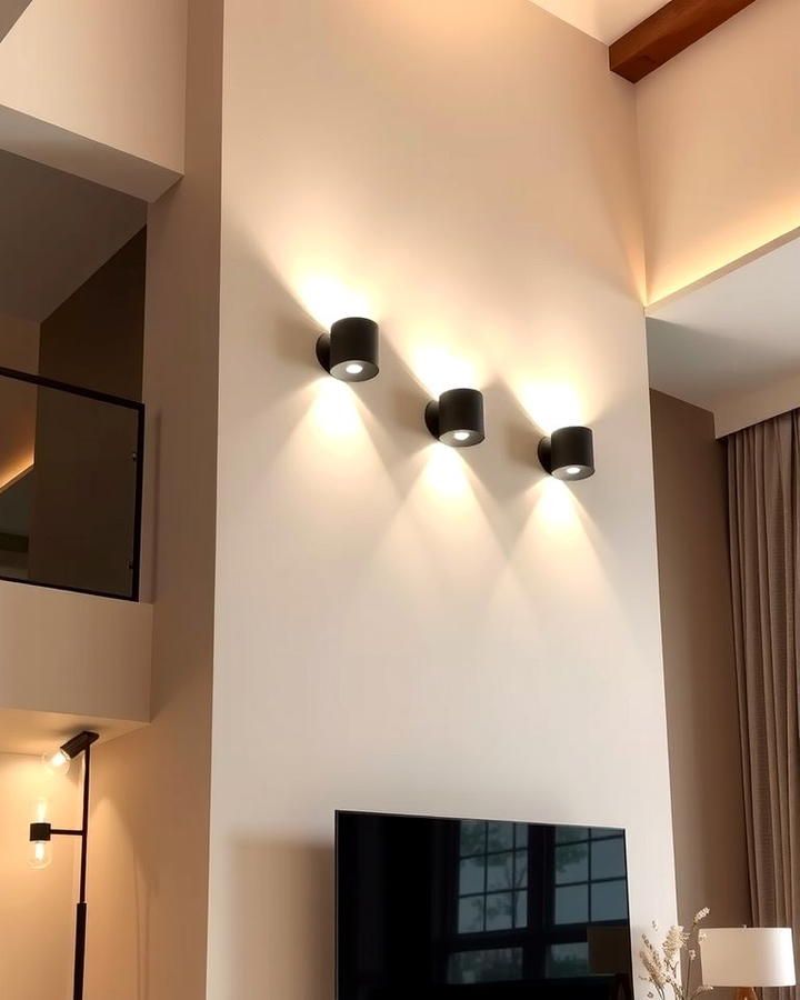 Lighting Sconces for Vertical Accents - 30 High Ceiling Tall Wall Decor Ideas