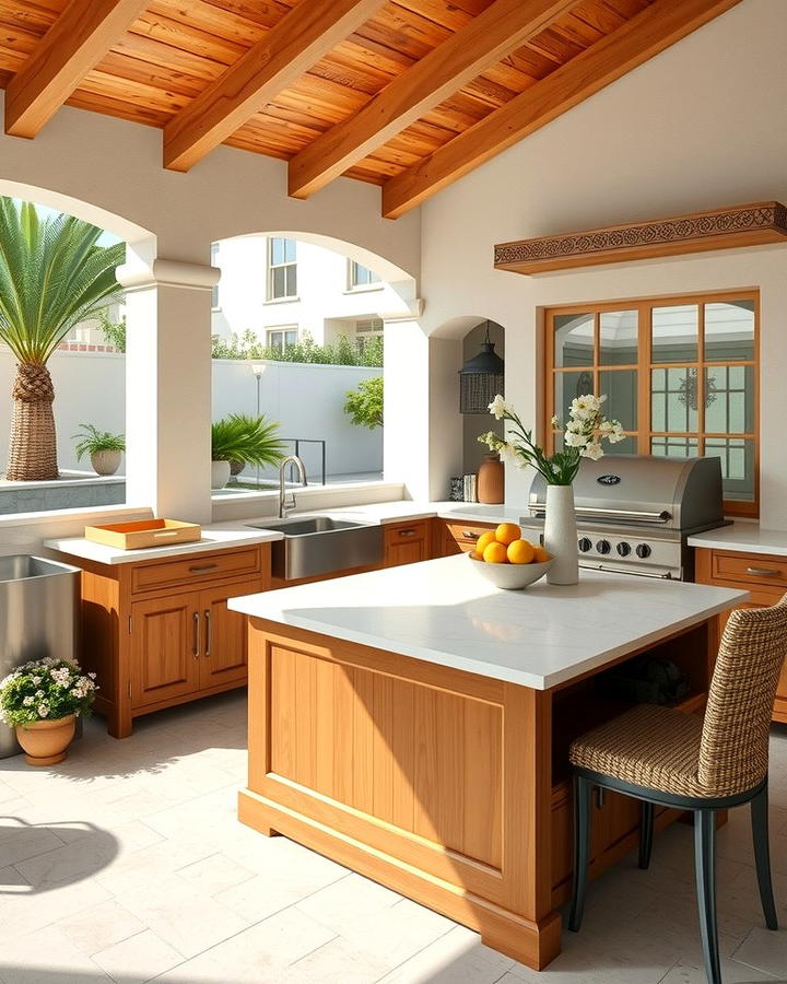 Limestone Countertops - 25 Types of Outdoor Kitchen Countertops