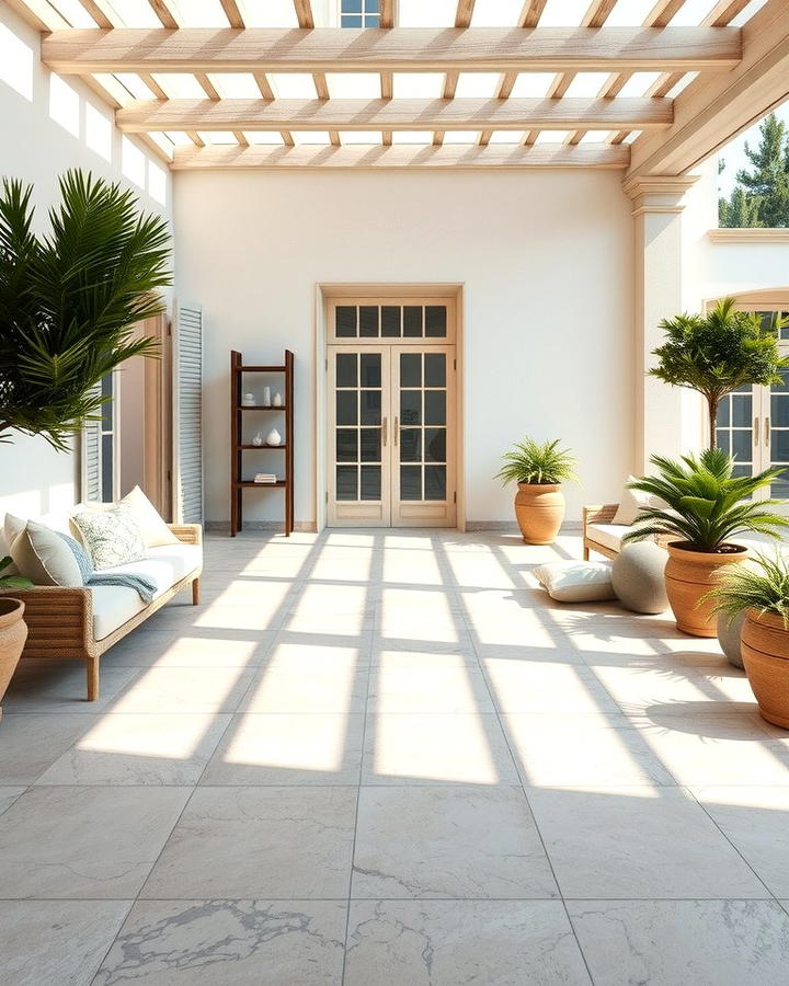 Limestone Simplicity - 25 Stone Patio Ideas