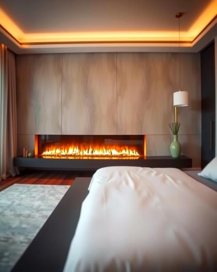 Linear Fireplaces - 30 Bedroom Fireplace Ideas