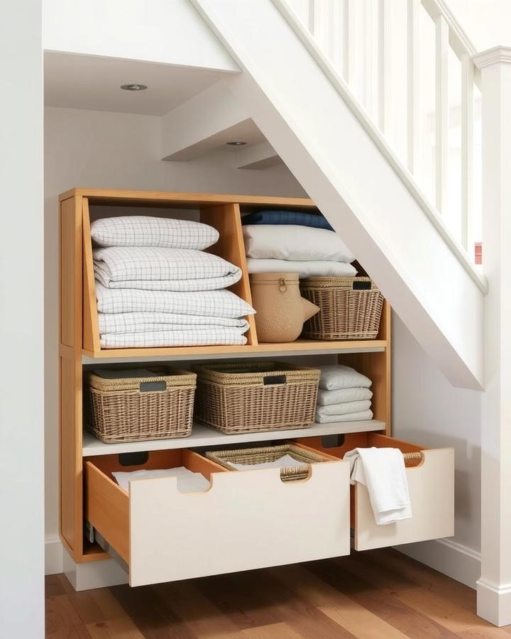 Linen Storage - 25 Under Stair Storage Ideas