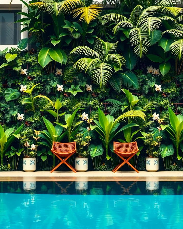 Living Green Walls - 25 Tropical Pool Landscaping Ideas