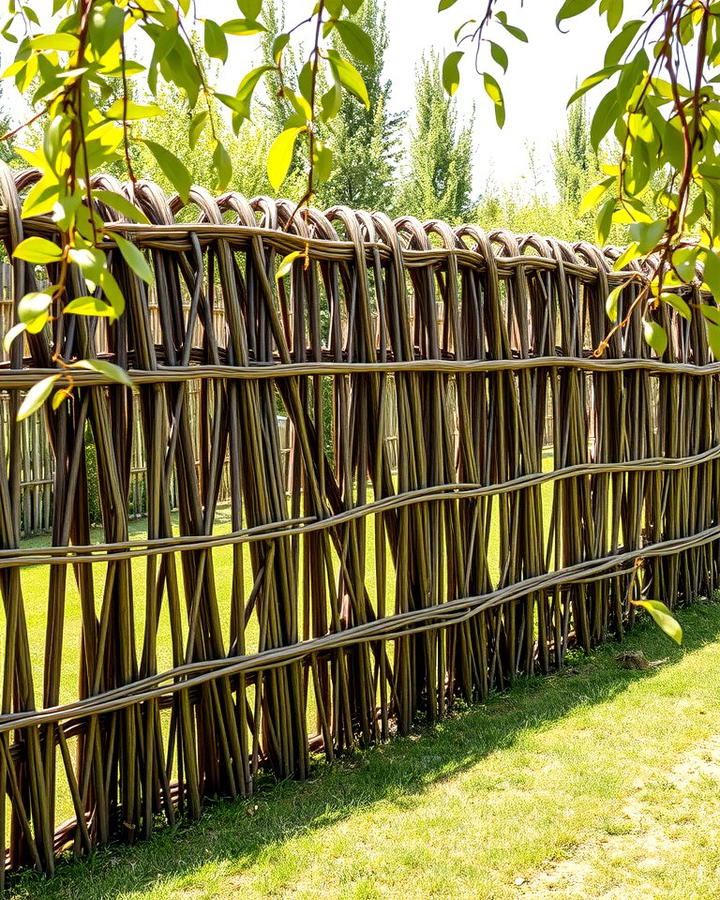 Living Willow Fence for Organic Beauty - 25 Small Garden Fence Ideas