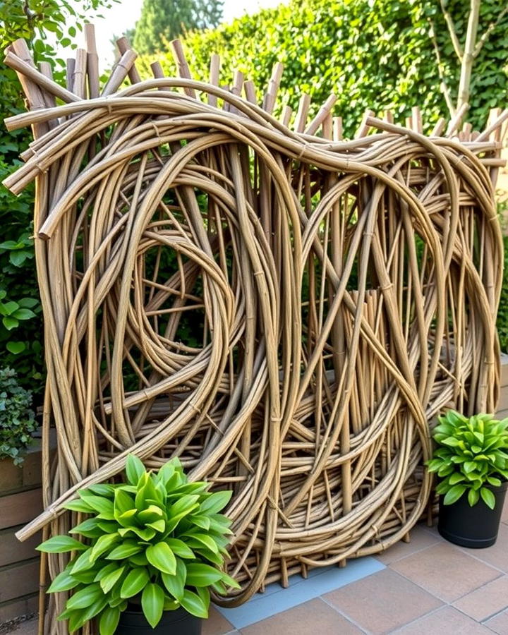 Living Willow Fence - 25 Outdoor Privacy Screen Ideas