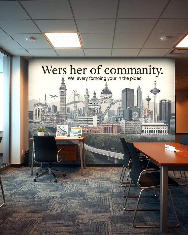 Local Landmarks for Community Pride - 25 Office Wall Murals