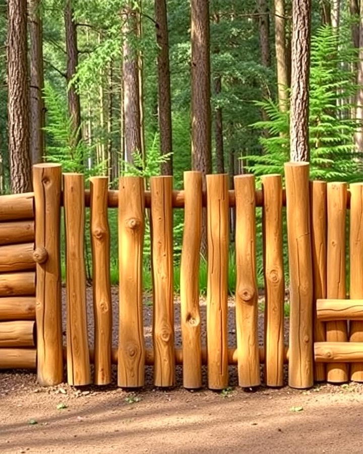 Log Fence - 25 Wood Fence Ideas