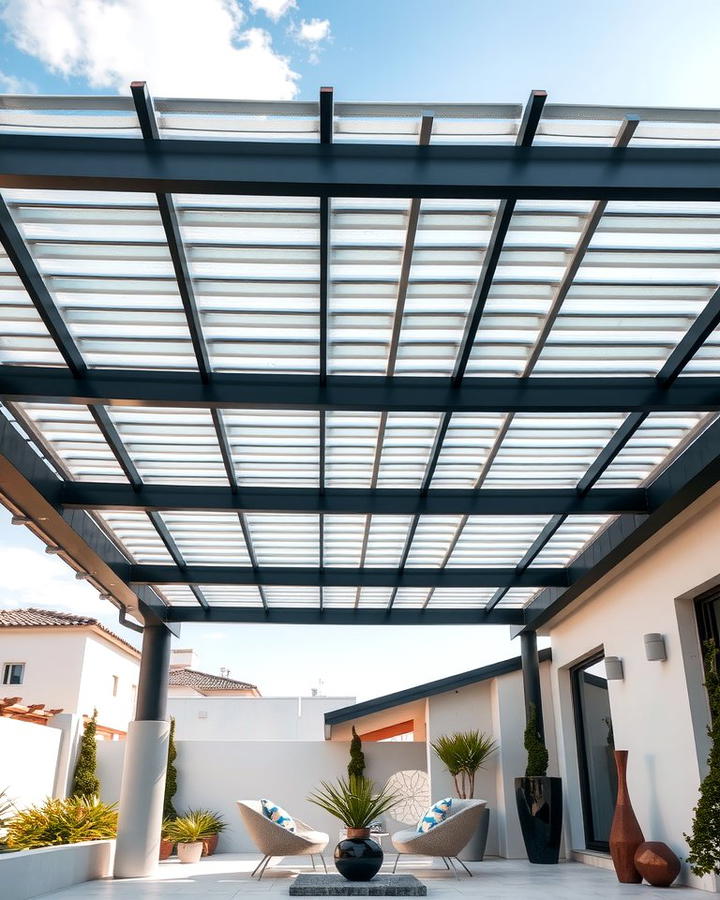 Louvered Aluminum Roof - 25 Pergola Roof Ideas