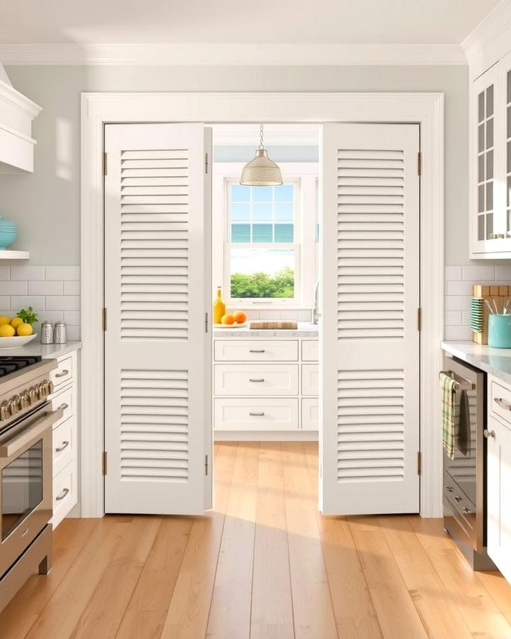 Louvered Pantry Door for Airflow and Style - 25 Pantry Door Ideas