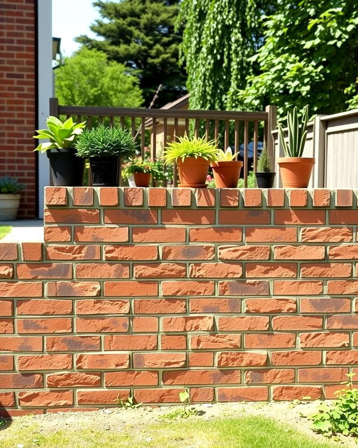 Low Brick Wall Fence - 25 Small Garden Fence Ideas