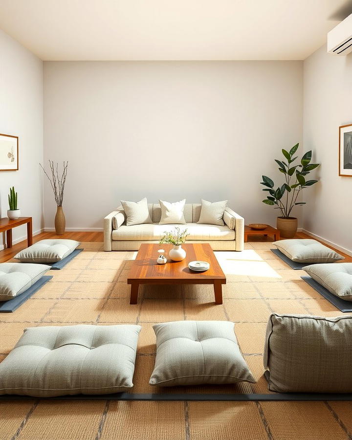 Low Level Seating - 30 Zen Living Room Ideas