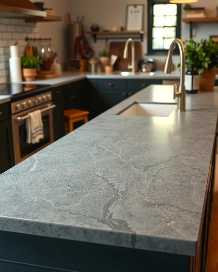 Low Maintenance Durability - 25 Soapstone Kitchen Countertops