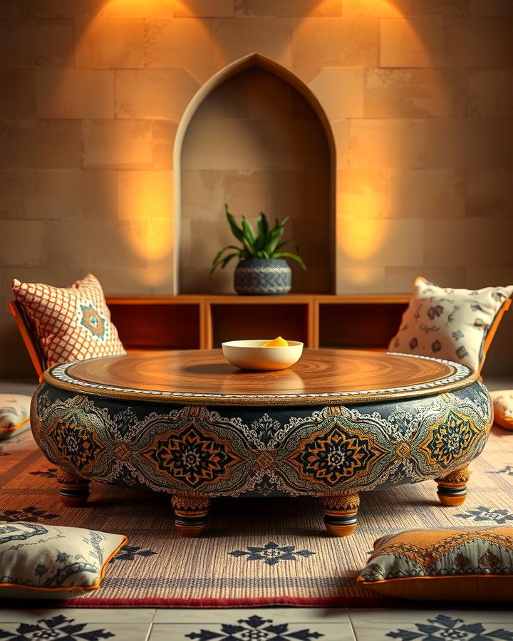 Low Moroccan Coffee Tables - 25 Moroccan Themed Bedroom Ideas