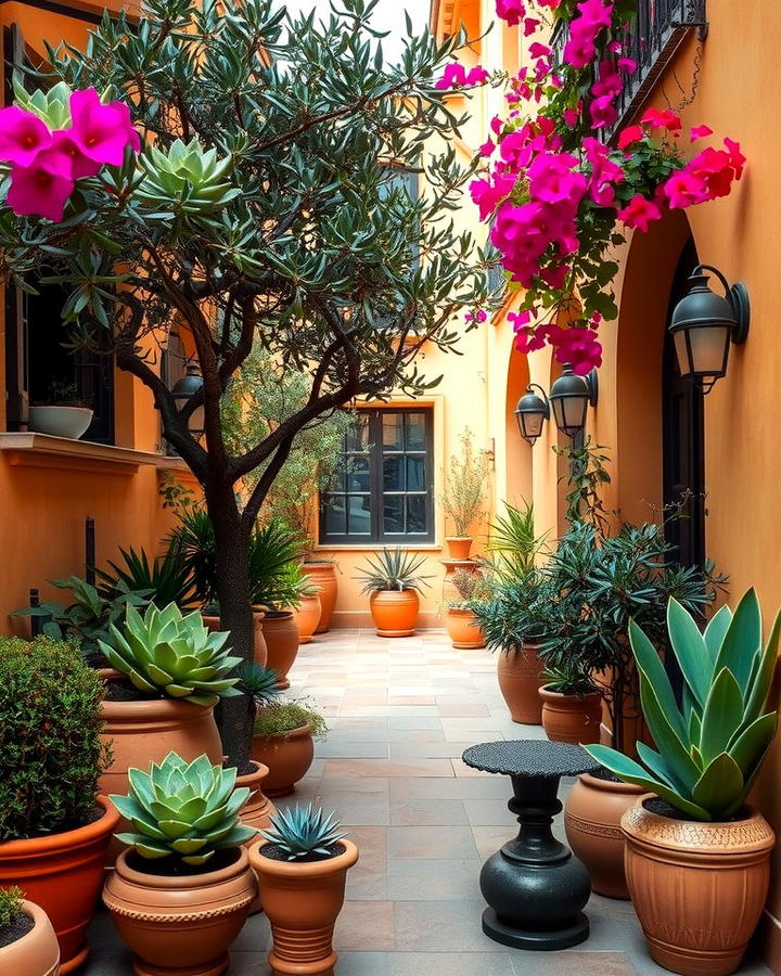 Lush Greenery and Mediterranean Plants - 25 spanish courtyard ideas