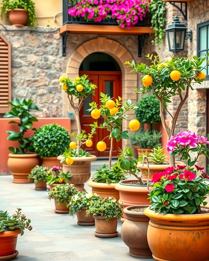 Lush Potted Plants - 25 spanish courtyard ideas