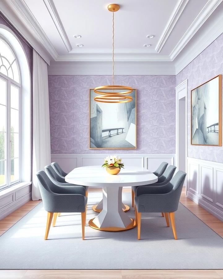 Luxurious Lavender Walls - 25 Purple Dining Room Ideas