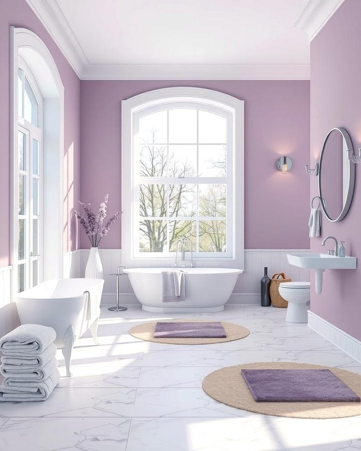 Luxurious Lavender Walls - 25 Purple Bathroom Ideas