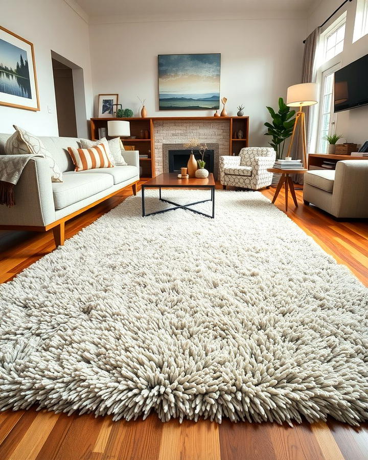 Luxurious Shag Rugs - 30 Living Room Rug Ideas