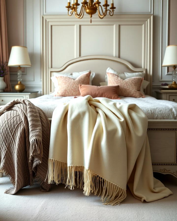 Luxurious Throw Blankets - 30 French Bedroom Decor Ideas