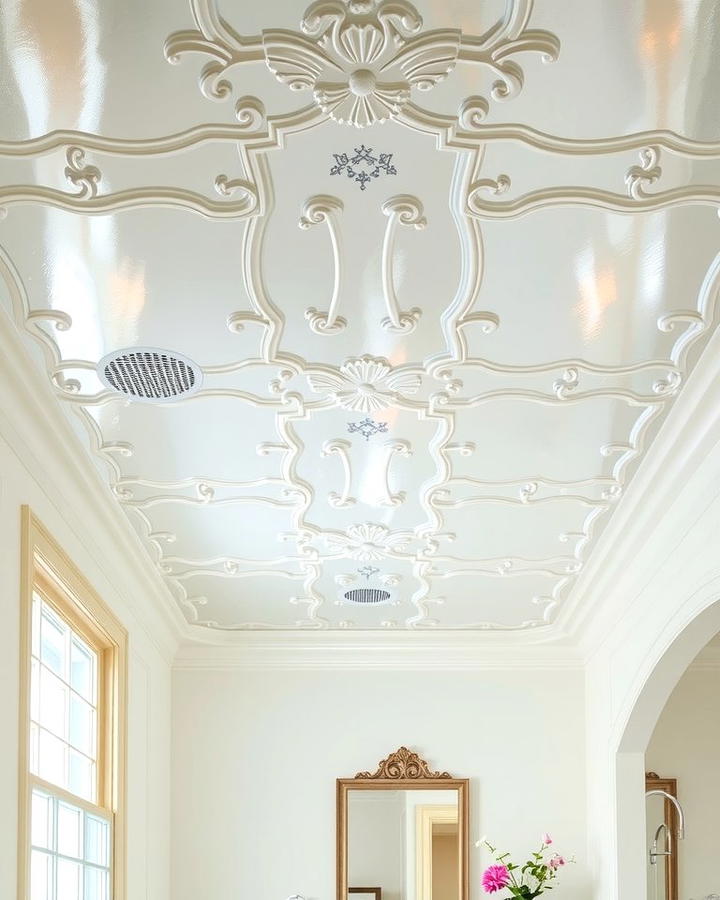 Luxurious Touch for Bathrooms - 25 Tin Ceiling